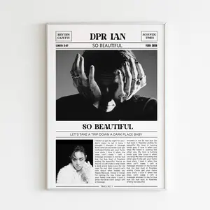 Dpr Ian Retro Newspaper Print / No Blueberries Poster No Frame / Lyrics Print / Moodswings In This Order Poster No Frame / Dpr Ian Merch / Music Gift