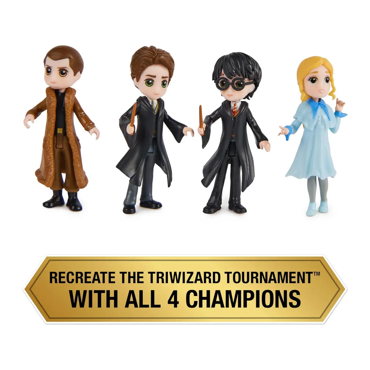 Wizarding World Harry Potter, Magical Minis Triwizard Champions Gift Set with 4 Figures and Goblet of Fire Accessory, Kids Toys for Ages 6 and up