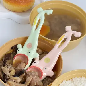 Frog Ceramic Spoon, Serving, Food Grade BPA Free Lead & Cadmium Free Heat Resistant Shatter-Resistant Playful Design Soup Spoon, Tableware, Dishwasher Safe for Desserts Oatmeal Cereal, Ideal Birthday Valentine's Day Gift for Kids Girlfriend Home