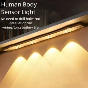 Motion Sensor Light, USB Rechargeable LED Sensor Lamp, Adjustable Lighting Modes, Indoor Lighting, Wireless LED Light for Kitchen Cabinets, Ambient Lights