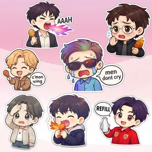 Come On Wing, Chicken Wing Sticker, Kpop Fan Gift Sticker, Kpop Inspired Funny Meme Decals for Laptop Water Bottle