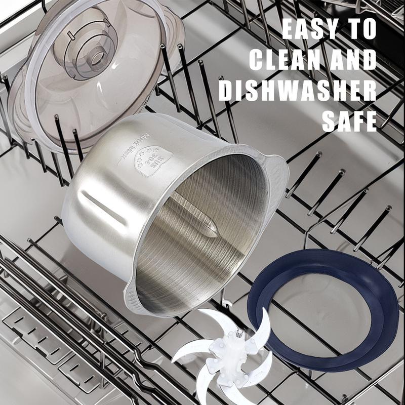 Newly Upgraded 5L Food Processor, Electric Multi-Functional Chopper with Meat Grinder and Vegetable, 5 Speed Modes, 6 Blades, Suitable for Onions, Ice, Nuts, Fruits, Garlic, Baby Food