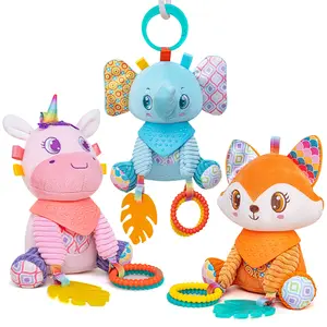 Youngsters Crib Hanging Rattles Toys - Youngsters Youngsters Crib Bed Around Rattle Bell Sensory Cartoon Animal Spiral Hanging Toy with Ringing Bell for Youngsters Bed Stroller Car Seat for Youngsters Boys and Girls
