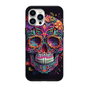 Day Of The Dead Beautiful Skull Candy Case for iPhone 14 14 pro 14pro max 13 12 11 Pro Max Case iPhone 13 12 Mini XS Max XR 6 7 Plus 8 Plus