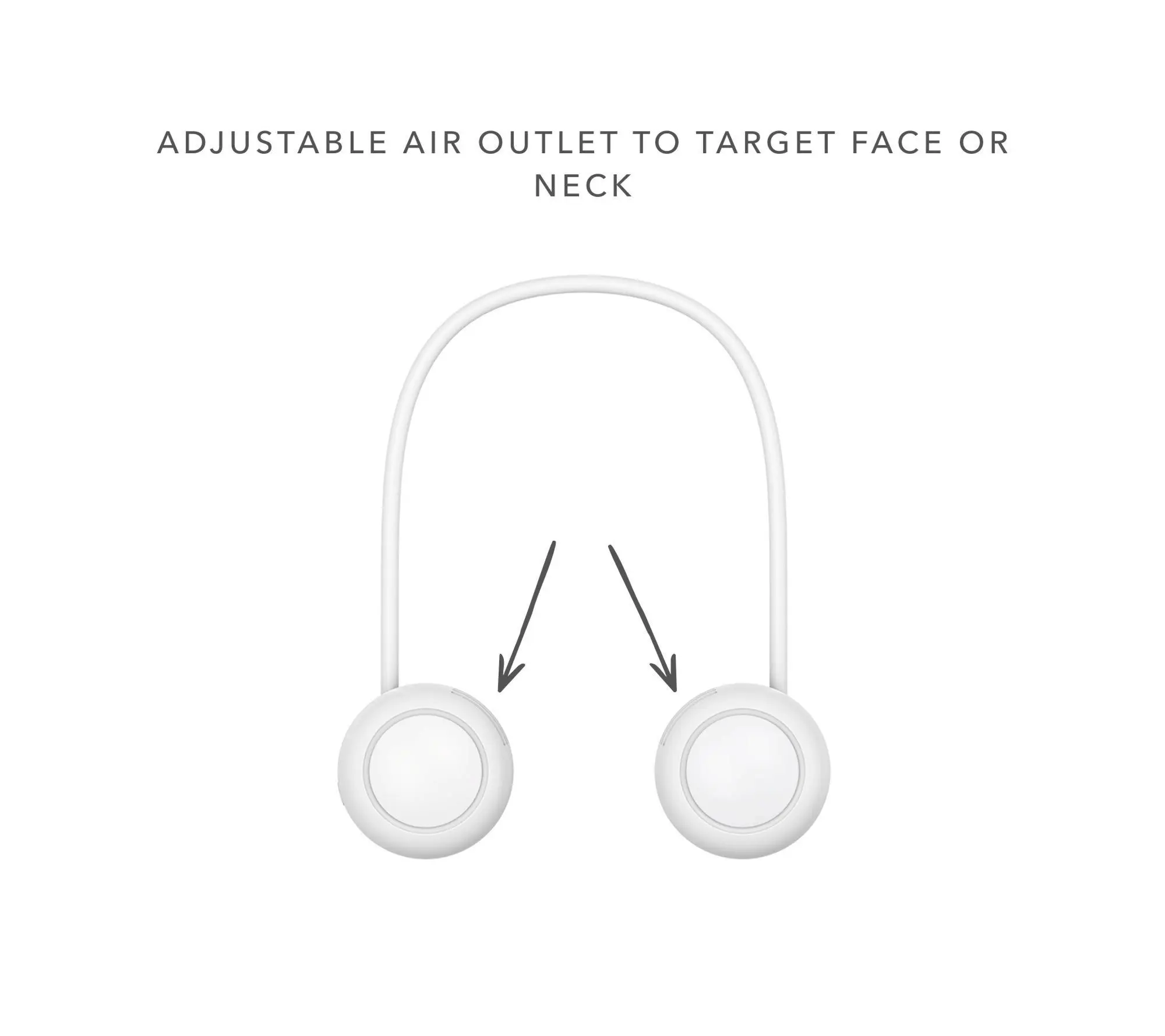 ThreeSixFive Set of 2 Wearable Retractable Neck Fans ThreeSixFive Set of 2 Wearable Retractable Neck Fans