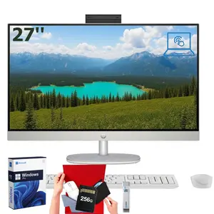 HP 27" FHD Touchscreen All-in-One Desktop, Height Adjustable, Win11 Pro, Intel Core Ultra 7 155U, 32GB Memory, 1TB SSD, Shell White, Bundle Included