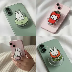 Cute White Bunny Magnetic Phonegrip, Miffy Pop Socket, Matcha Bunny, Strawberry Bunny, Kawaii Rabbit Grip, Miffy Phone Grip, Gift for Her