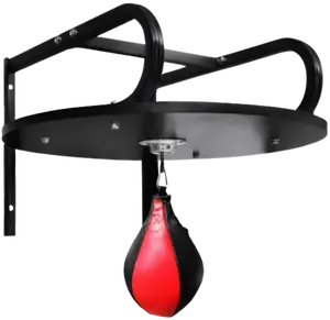 French Fitness Wall Mounted Speed Bag Platform w/Boxing Bag (New)