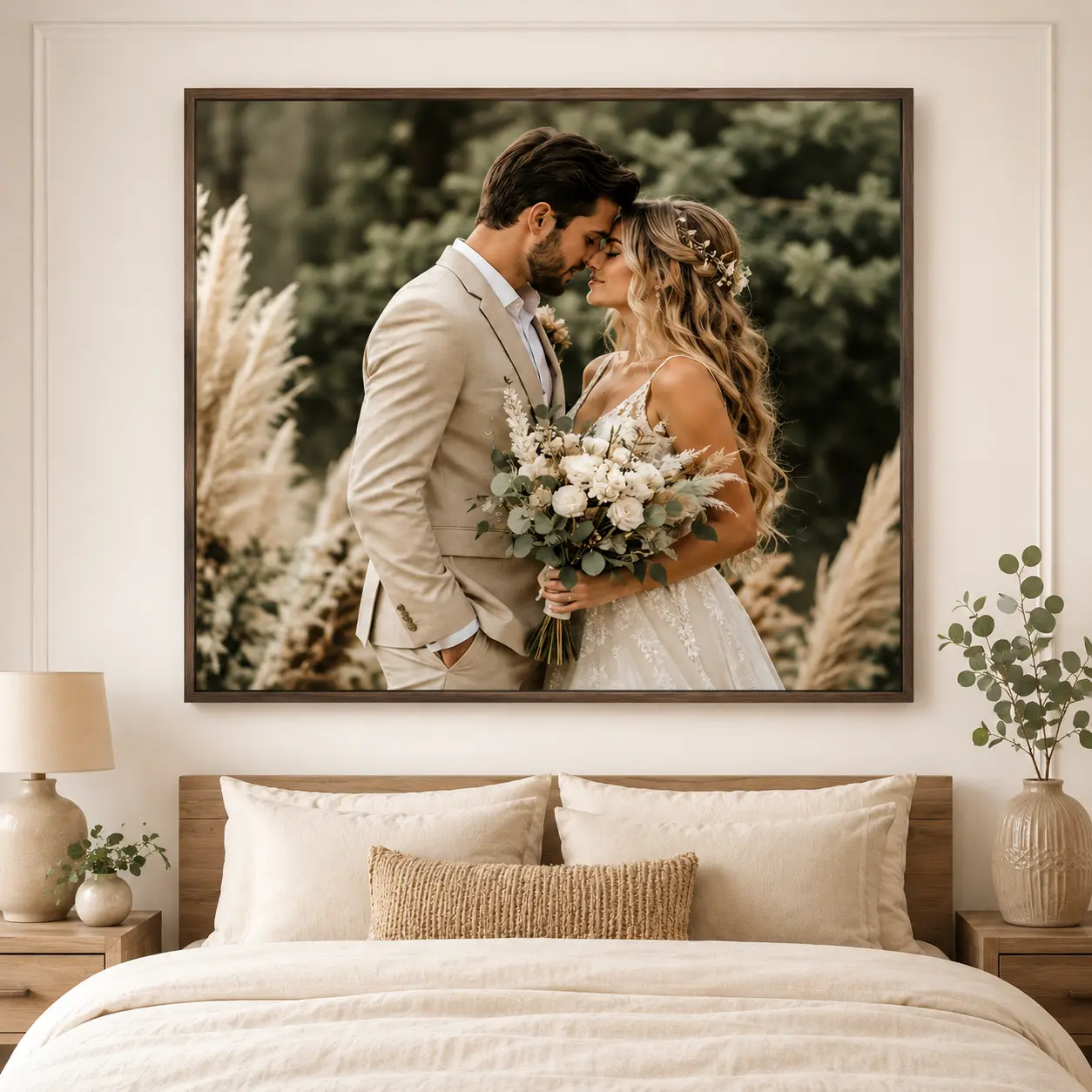 Personalized Memory Canvas Gift from Your Photo, Custom Wedding Anniversary Picture Wall Art, Meaningful Keepsake Decor for Couples & Family vintage style home decor large