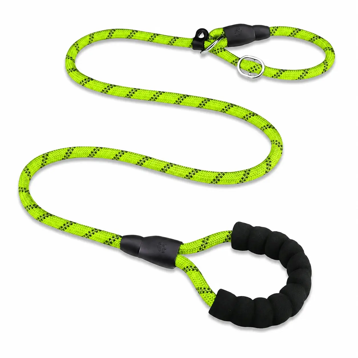 Reflective Rope Dog Leash with Soft Padded Handle, Heavy Duty No Pull Dog Lead for Walking Training Outdoor Use