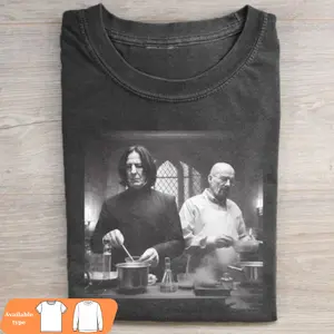 Snape and Walter in Lab Shirt, Wizard and Breaking Bad Crossover shirt, Funny 90s Vintage Shirt, Meme shirt, HarryPotter and BreakingBad Fans