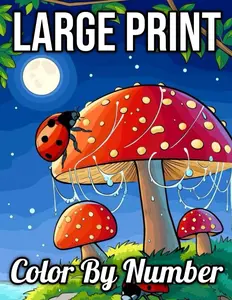 Large Print Color by Number: Coloring Book Includes Birds, Butterflies, Flowers, Animals, Autumn Leaves, Easter Eggs, Halloween Fun