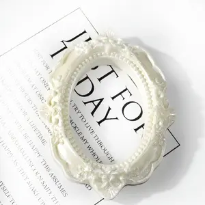 DIY European style frame, carved picture frame, aromatherapy gypsum candle, fragrance expanding stone, handmade drip glue placement table accessories, suitable for dollhouses, miniature furniture accessories, DIY photo props, and handmade items