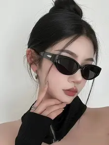 Cat Eye Sunglasses for Women Vintage Small Frame Round Face UV Protection Eyeglasses Men Trendy Small Face Sun Glasses