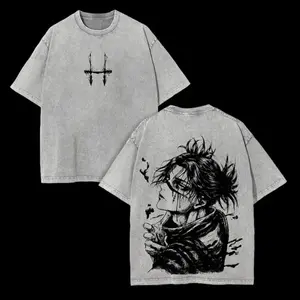 Choso Jujutsu Kaisen Vintage Washed Cotton T Shirt Unisex Couple T-shirts ZORA LAB Anime Character Graphic Crewneck Retro Streetwear Breathable Lightweight Comfortable Short Sleeve Tee