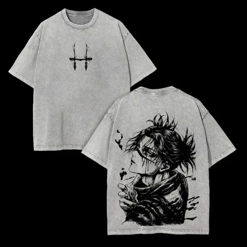 Men's Stylish Classic Graphic T-Shirt - Jujutsu Kaisen Choso Anime Prints, Menswear Apparel, Heavyweight Cotton, Relaxed Fit Retro Streetwear, Ribbed Crew Neck, Soft, S-3XL Sizes, Free Expedited Shipping