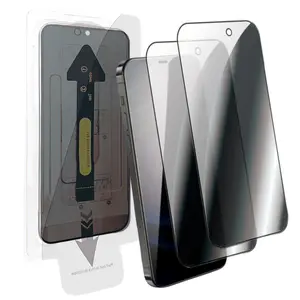 Tempered Glass Phone Screen Protector, 2 Counts/set Full Screen Coverage Earpiece Dust Net Design Phone Screen Protective Film, Phone Accessories for iPhone