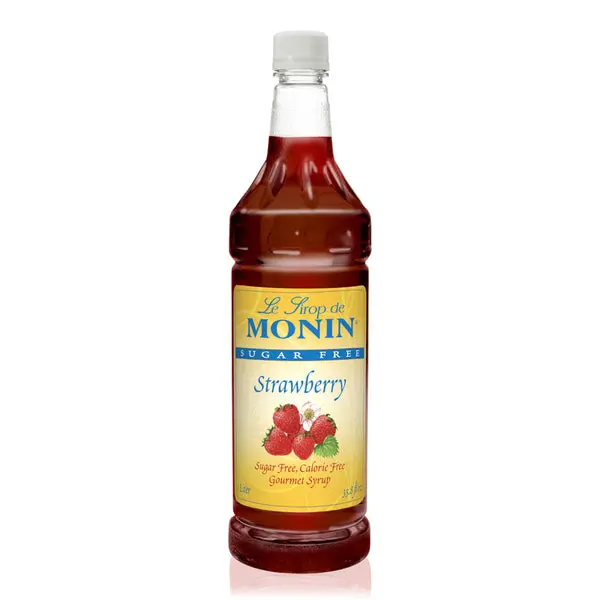 Monin Sugar Free Strawberry Syrup - Bottle (1L) Monin Sugar Free Strawberry Syrup - Bottle (1L)