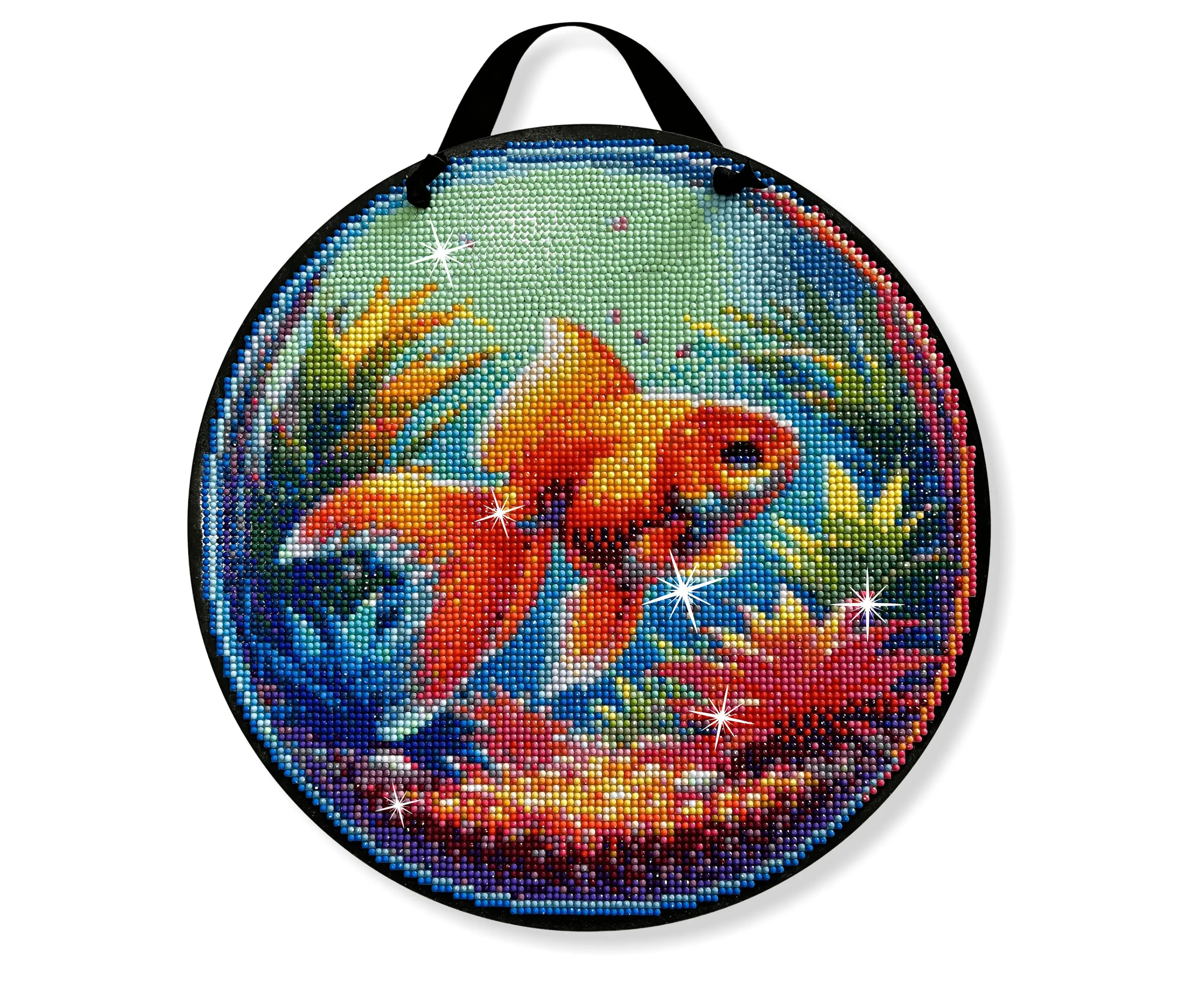 Goldfish Bowl Diamond Painting Kit, ROUND Drills, 12.5" Hanging Sign