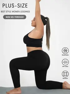 Leggings deportivos súper suaves de talla grande para mujer, mallas deportivas sin transparencias para entrenamiento, correr, Yoga, correr