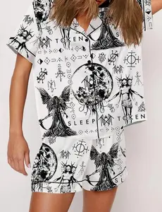 Women's Sleep Token Band Music Fan Print Pajama Set XMC88