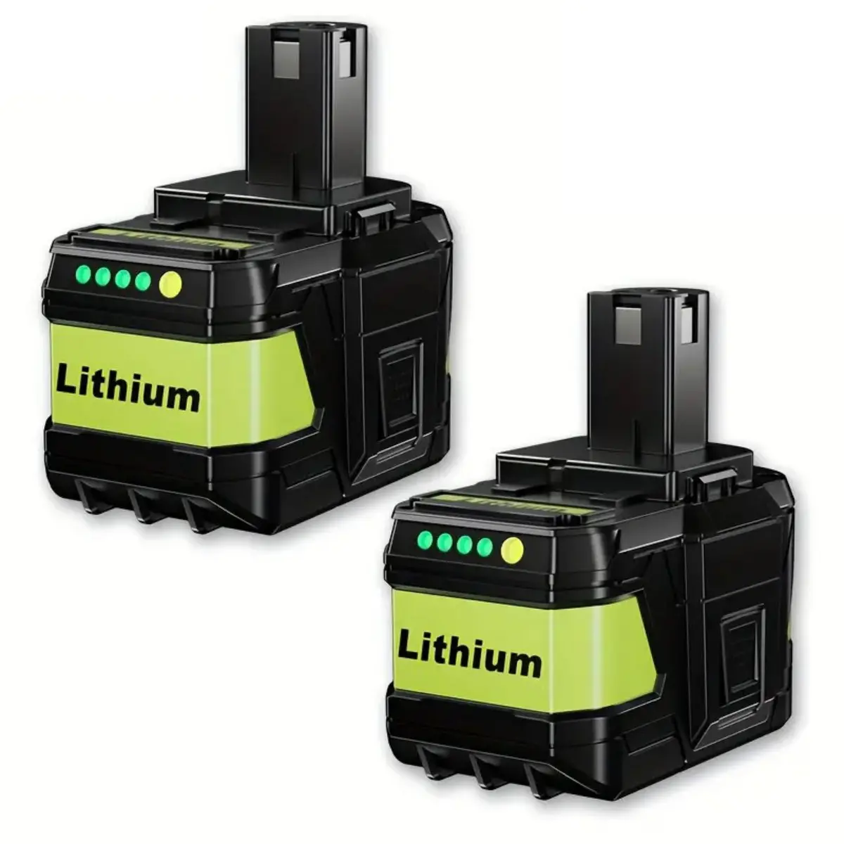 2Pack 18V 9.0Ah High Capacity Lithium Replacement for Ryobi 18V Battery Compatible with P108 P105 P102 P103 P107 P109 Cordless Tools