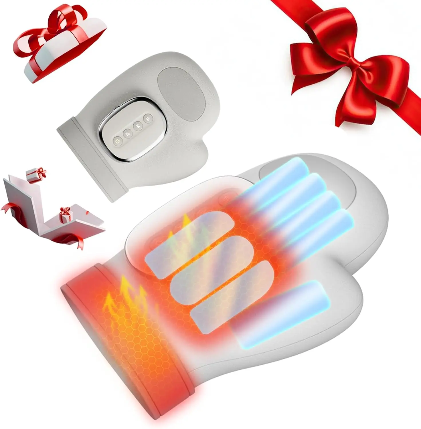 2026 NEW Hand Massager with Heat and hot Compression, Hand Massager with 3 Temps (108°F ~ 121℉), 5 Strengths, 3 Massages for Arthritis, Wrist & Carpal Tunnel Relief, portable Hand relaxation Massage, Gift for Women/Men auto-off timer