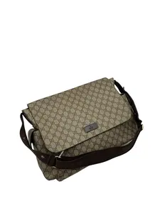 Pre-owned GUCCI GG Supreme Flap Messenger Crossbody Bag/WJ06105322/5322