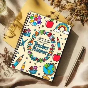 Teacher Work Planning Book for 2026-2027 School Year, Record Teaching Plans & Student Status, Bright Colors & Fun Design, Essential Teacher Supply