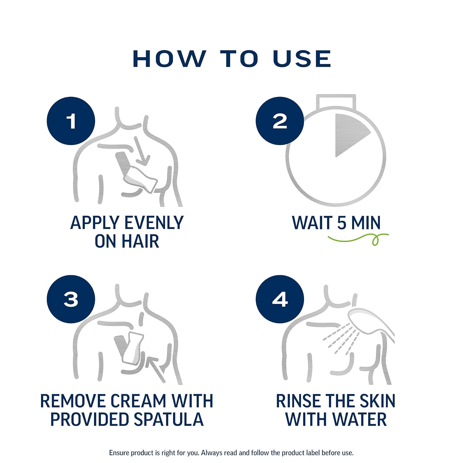 Veet Sensitive Skin Dermatologically Tested 13.5 Fl Oz. 5 Min Men's Hair Removal Gel Cream with Spatula For Body, Chest & Back Springtok Wax