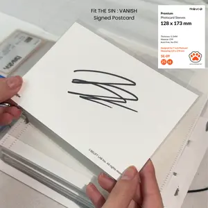 [128x173MM]  Meowcafe Premium CPP Card Sleeve for 120x170/125x170mm Enhypen Signed Postcard/TXT Kit Postcard (Pack of 25)
