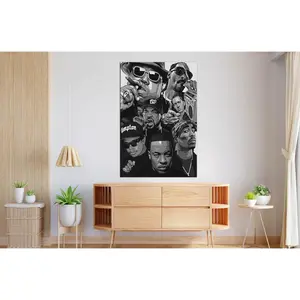 Rap Legends Print, Hip Hop Rap Legends, American Rappers Poster,Album Cover Collage,Musician Room Gift,Gift For Rapper Lovers