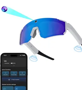 Al Smart Glasses with Camera, 32MP HD Video Recording Glasses with EIS Stabilization, Polarized Sunglasses, IP54, UV Protection, ChatGPT Enabled - Sunglasses for Men, Cycling, Hiking & Baseball