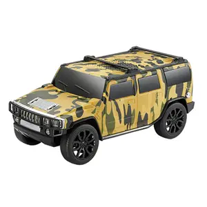 Audiobox Humvee Retro SUV Replica Bluetooth Speaker with LED Lights, Rechargeable Battery, and Moving Wheels Charging Smartphone