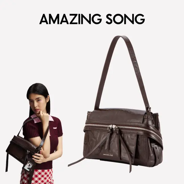 AMAZING SONG ACE Cheese Roll Briefcase, New Vegetable-Tanned Full-Grain Leather Shoulder Crossbody Bag, Practical for Commuting
