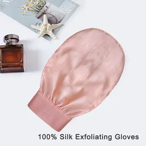 Hot-selling Turkish 100% Silk Exfoliating Bath Towel Gloves for Exfoliating and Removing Dead Skin