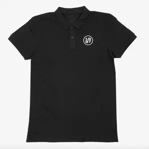 Luxe Polo Black Big Logo