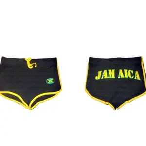 Women's Jamaica Drawstring Booty Shorts