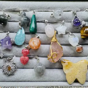 Crysatl  pendent lucky-match -  necklace healling stone jewelry