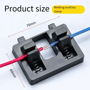 Wire welding professional fixture, spring clamping upgrade, lightweight and easy-to-adjust tin welding table wire clip, wire brazing soldering iron welding fixture, multi-functional welding fixture, welding practice tool,