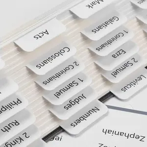 Mr. Pen Bible Tabs - Laminated, 75 Tabs, White, for Women & Men's Study Bibles