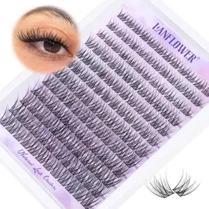 Wispy Lash Clusters Natural Eyelash Clusters C Curved Individual Lashes 10-16mm Cluster Eyelash Extensions Soft Lash Extension DIY at Home Cluster Lashes