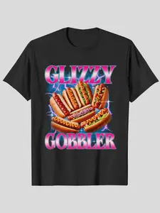 Funny Glizzy Gobbler Meme Hilarious Hot Dog Glizzy Lovers Graphic T-Shirt Golf Gift T-Shirt For Men And Women