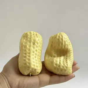 High Moldability Non Spring Back Peanut Squeeze Toy, Cool Silky Hand Feel Portable Hand Play Accessory