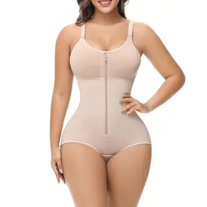 JOSHINE SHAPER  Women's Fajas Moldeadoras Shapewear with Bra Compression Garment Shapewear Tummy Control with Zipper Adjustable Shoulder Strap