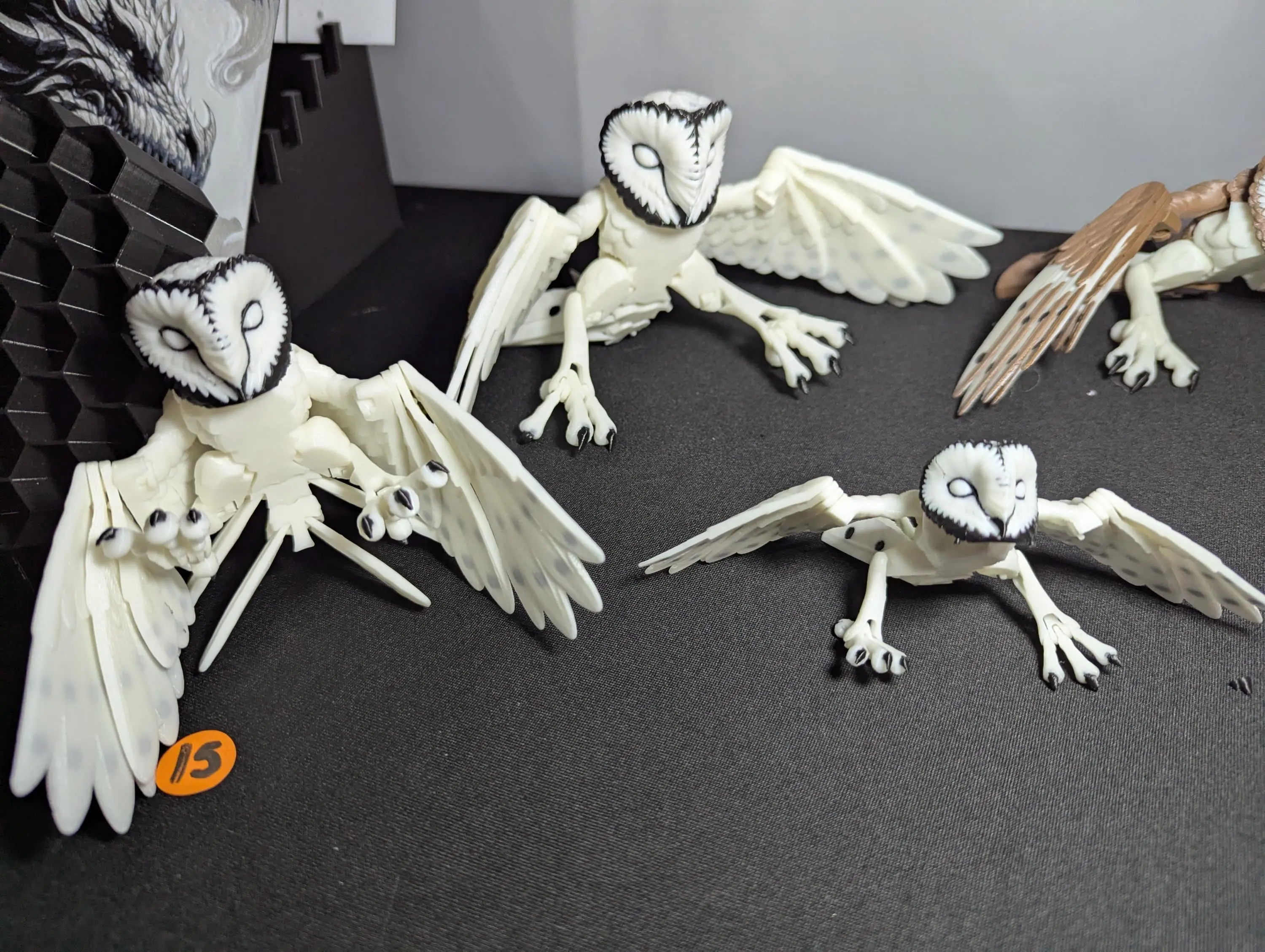 Articulated Barn Owl 3D Printed Figurine with Movable Wings Legs and Head for Display Fidgeting or Imaginative Play Natural Features Perfect Gift for Owl Lovers Fantasy Fans or Collectors