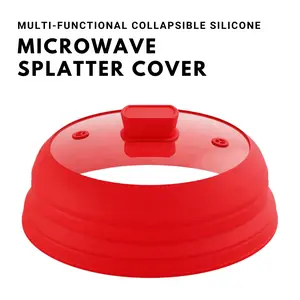 Multi-Functional Collapsible Microwave Cover For Food, Microwave Splatter Cover, Foldable Silicone Cover, Dishwasher safe