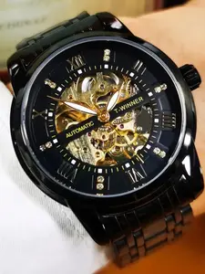 Men's Luxury Automatic Mechanical Watch - Frame, Tray with Luminous Hands, Stainless Steel Strap - Formal and Casual Watches, Suitable for Business, Daily, and Special Events - Ideal Birthday, Christmas, Lunar New Year Gifts for Men, Casual Wear, Business