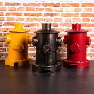 CNCEST Fire Hydrant Garbage Can Retro Step-On Trash Bin with Lid Vintage Red Iron Wastebasket for Indoor & Outdoor Use Home Decor Creative Ornaments