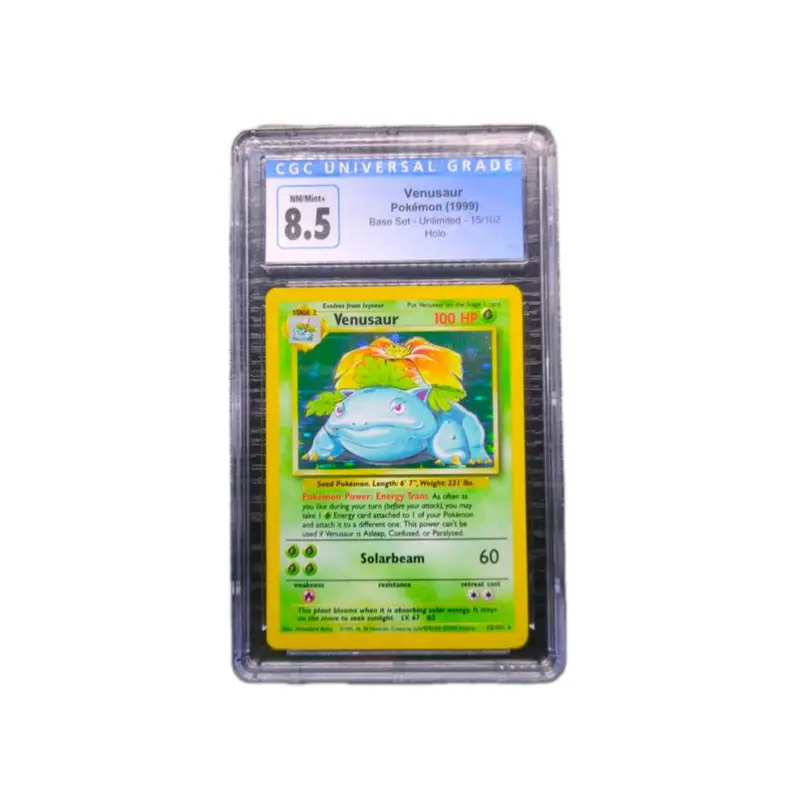 venusaur pokemon card base set Venusaur-Holo 2021 Pokémon Celebrations Classic Collection Base Set #1 –  YankeeKicks Online main image 0